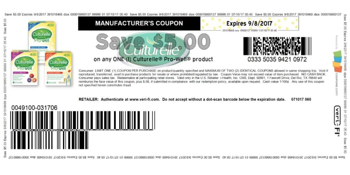 High Value 5 Culturelle Coupon! Print Today! Living Rich With Coupons®