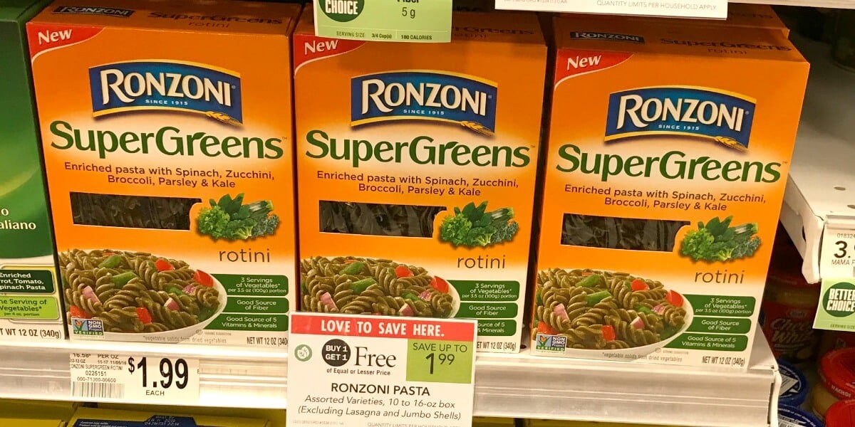Free Ronzoni SuperGreens Pasta at Publix! | Living Rich With Coupons®