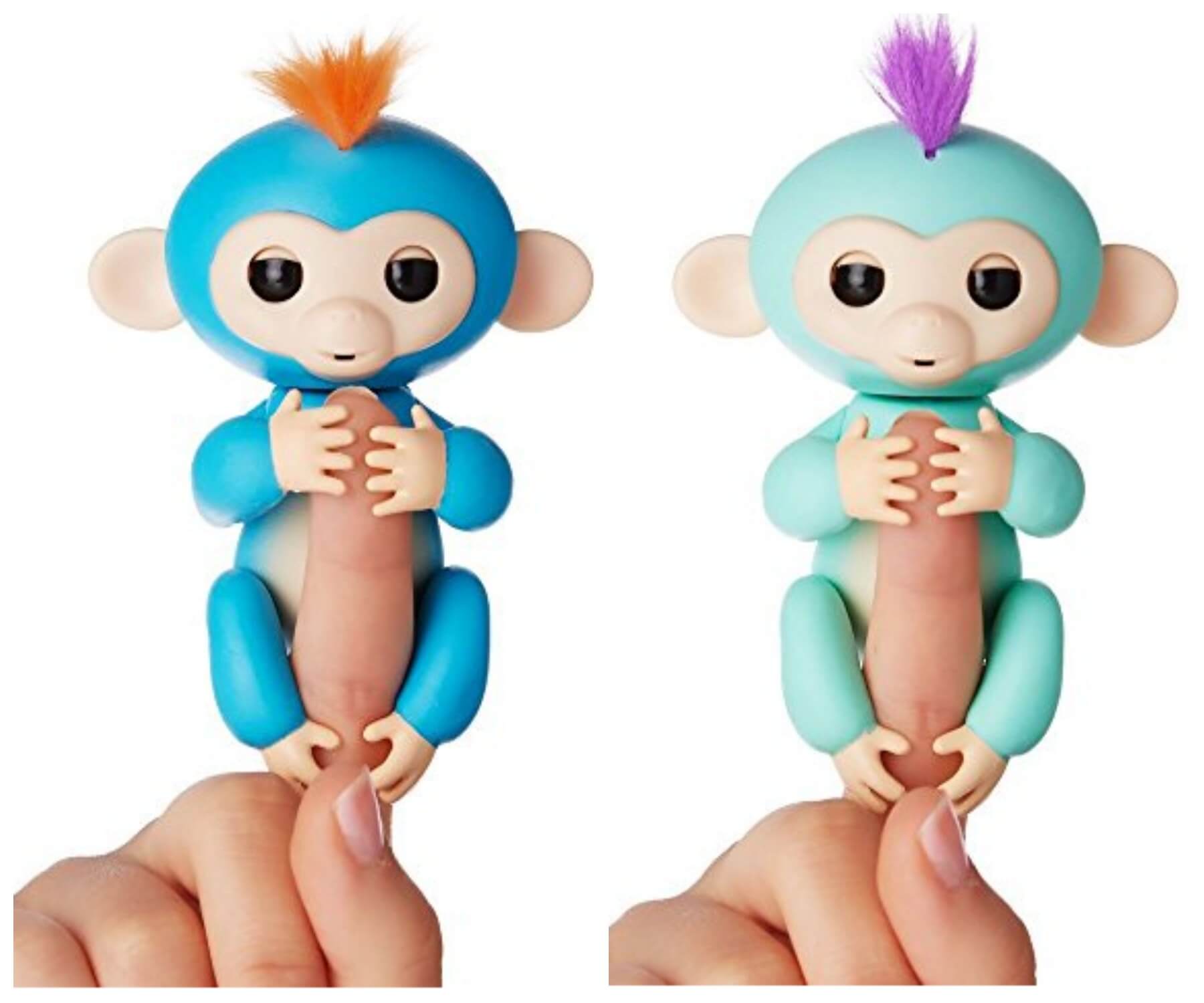 Blue Monkey Fingerling with Orange Hair Stuffed Animal - wide 1
