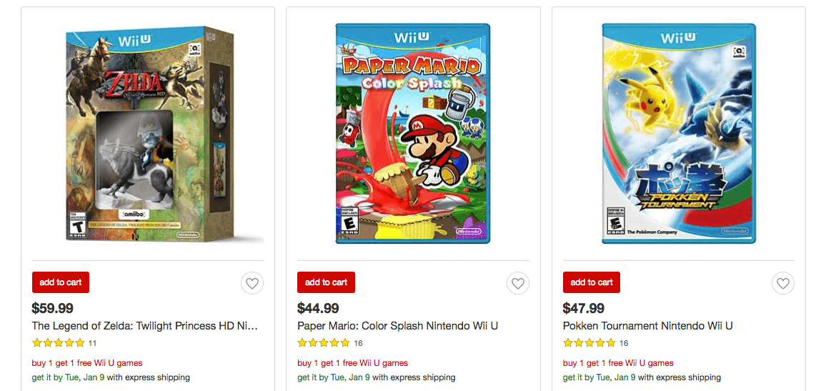 Target Buy 1 Get 1 Free Select Wii U Video Games Living Rich With