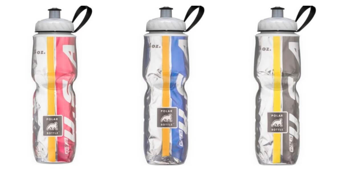 24oz. Polar Bottle Sports Team Bottles + Sport Cap & CarryLoops 2 for