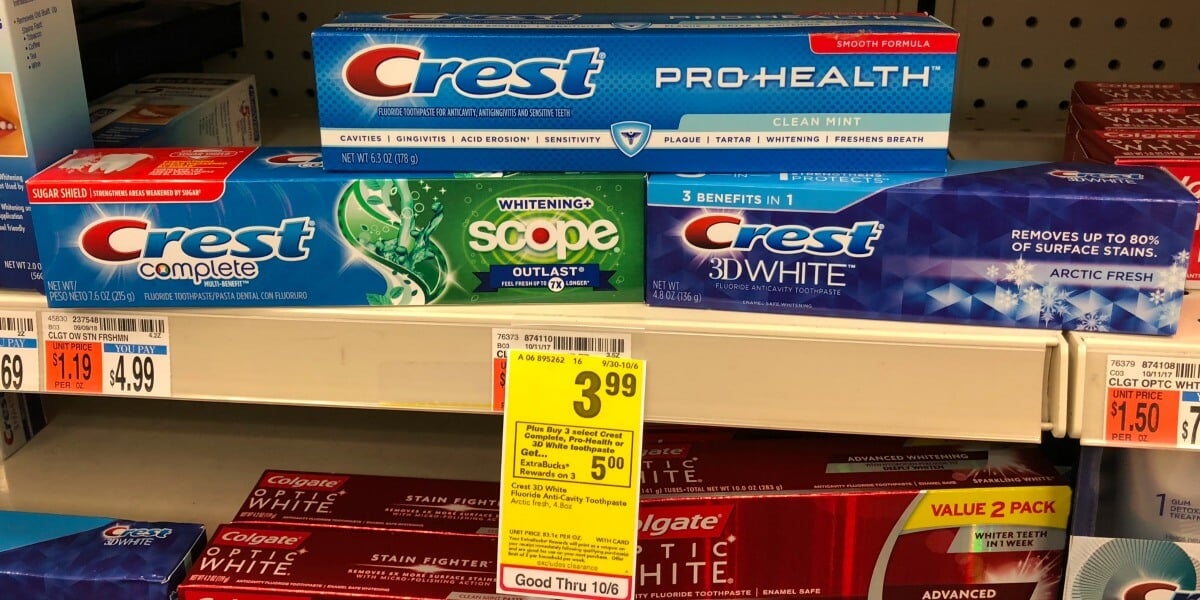 Crest ProHealth, 3D White or Crest Complete Toothpaste as Low as $0.66 ...