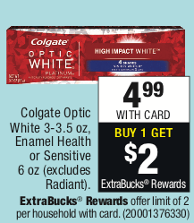 Up to 2 FREE Colgate Optic White, Enamel Health, or Sensitive ...