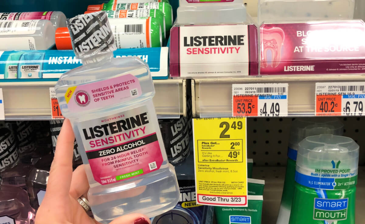 MONEY MAKER + 2 FREE Listerine Sensitivity Zero Alcohol Mouthwashes at