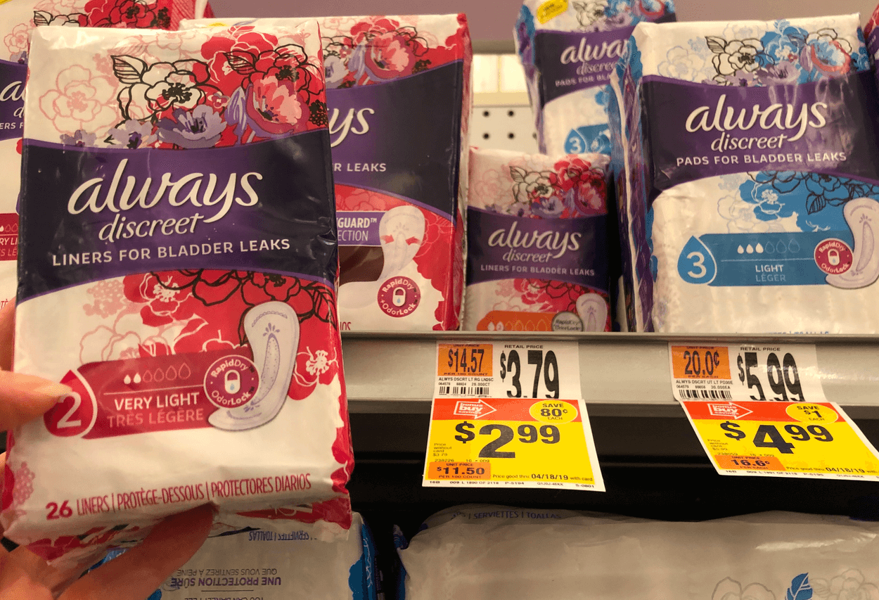 Always Discreet Liners only 0.99 at Stop & Shop! Living Rich With