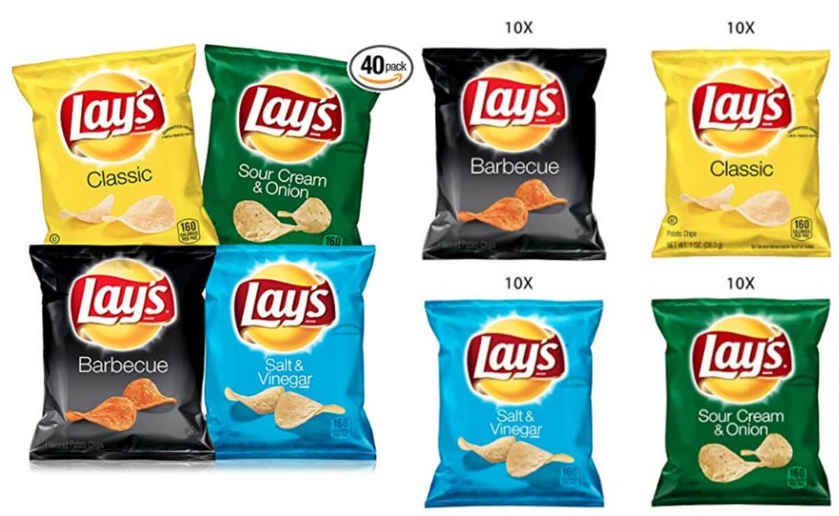 Stock Up Price! Lay’s Potato Chips Variety Pack 40 Count Living Rich