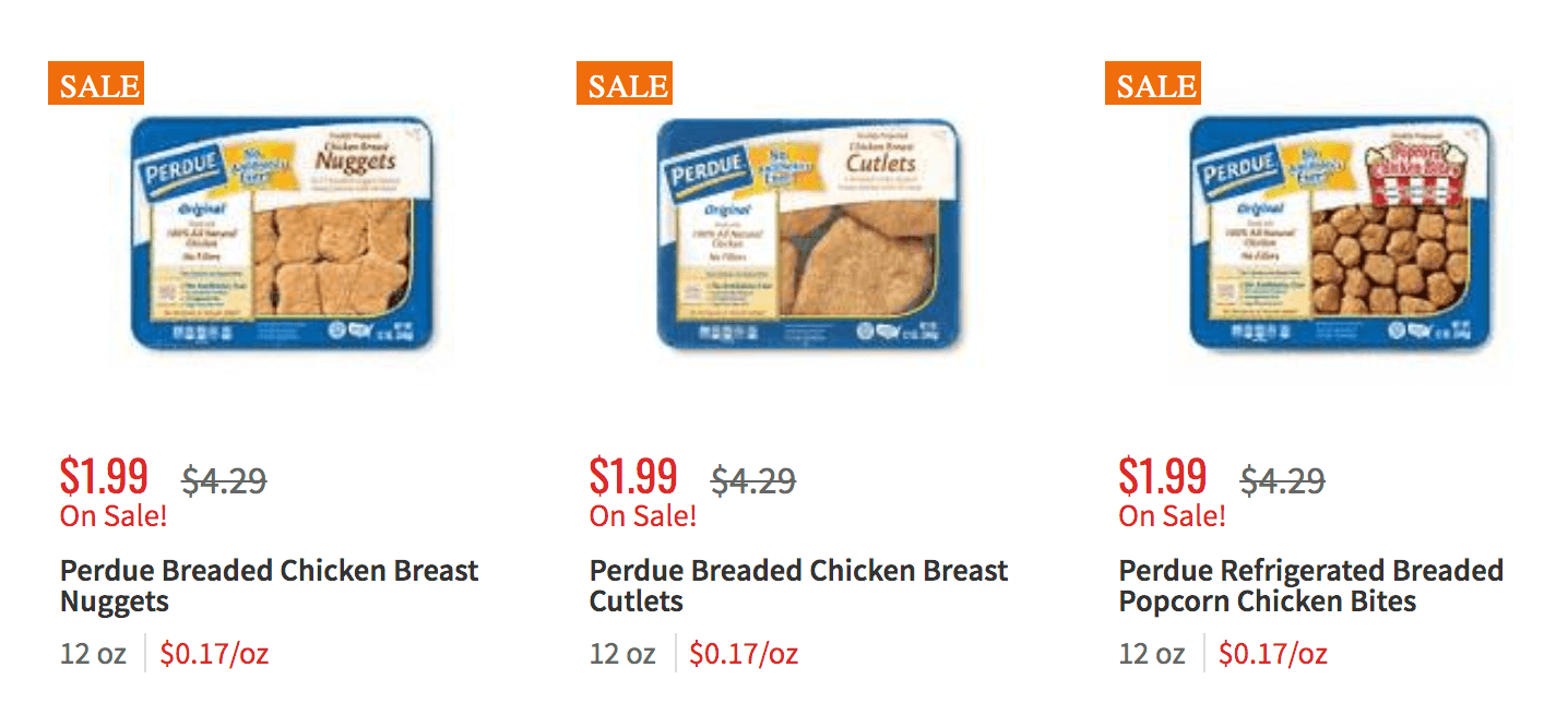 Perdue Breaded Chicken Nuggets, Cutlets & Popcorn Bites Just 1.49 at