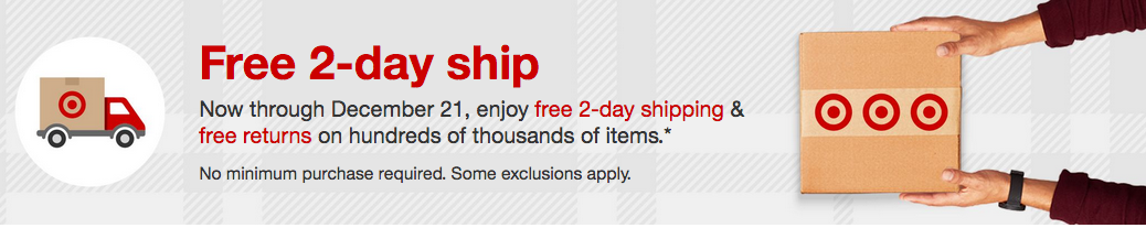 Free 2-Day Shipping at Target for Everyone! {through 12/21} | Living ...