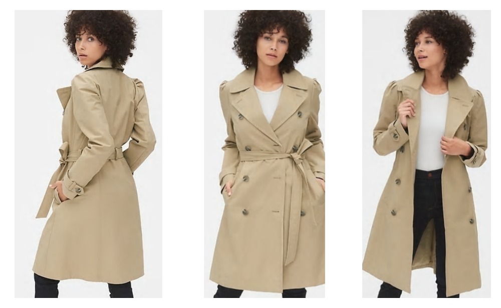 40% off + Extra 10% off Outerwear at The GAP – Puff Sleeve Trench Coat ...