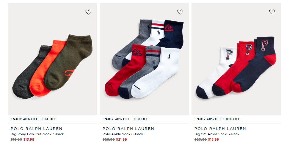 Extra 40% + 10% Off at Ralph Lauren – 6-Pair Polo RL Men's Socks $  (Reg. $26) & More | Living Rich With Coupons®