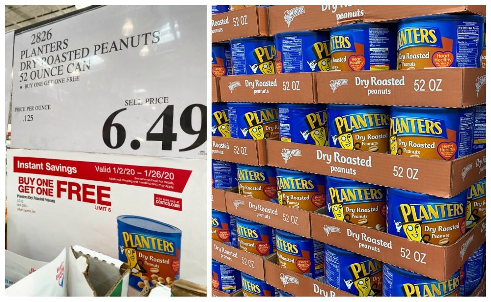Costco Hot Deal on Planters Dry Roasted Peanuts BOGO! Living Rich