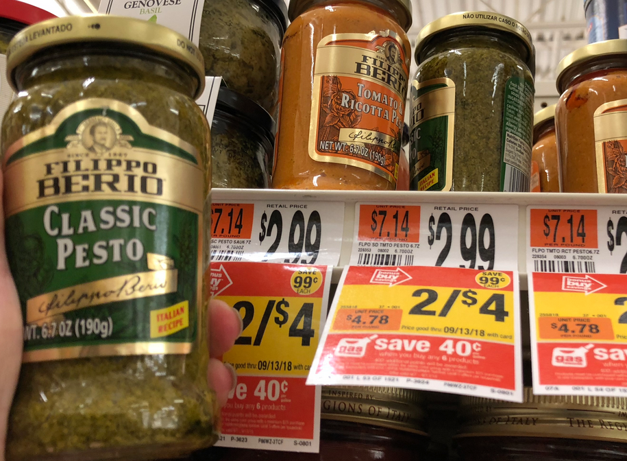 Filippo Berio Pesto Sauces only $1 at Stop &amp; Shop | Living Rich With ...
