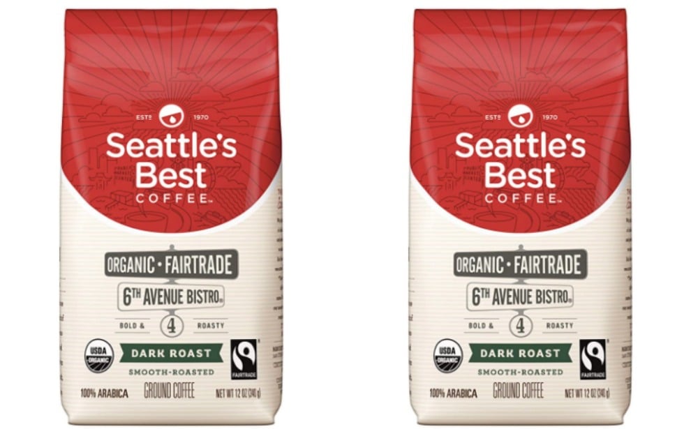 Great Price! Seattle’s Best Coffee 6th Avenue Bistro Fair Trade Organic or Post Alley Blend Dark