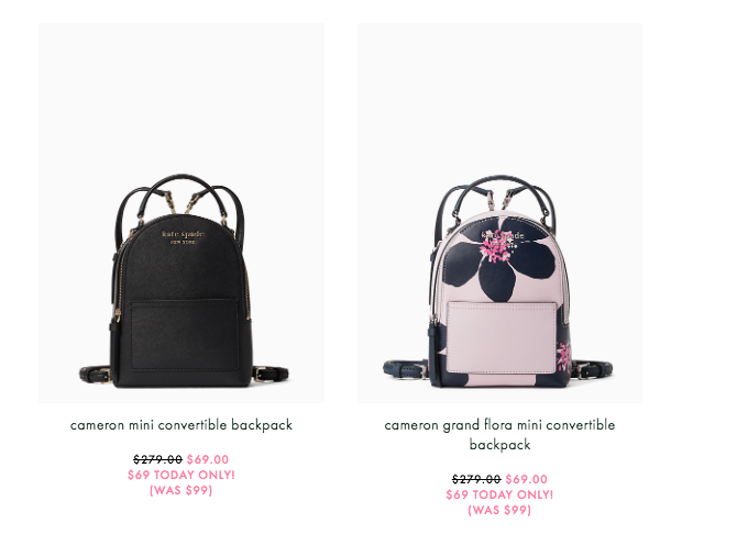 Kate Spade Cameron Mini Convertible Backpack $69 (Reg. $279) + Free  Shipping! | Living Rich With Coupons®