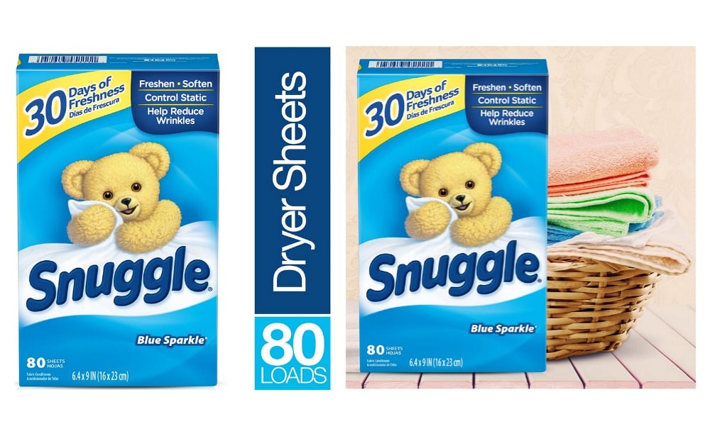 Great Price + Coupon! Snuggle Fabric Softener Dryer Sheets, Blue ...