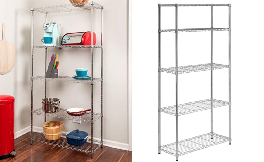 50 Off 5Tier Chrome HeavyDuty Adjustable Shelving Unit Living Rich