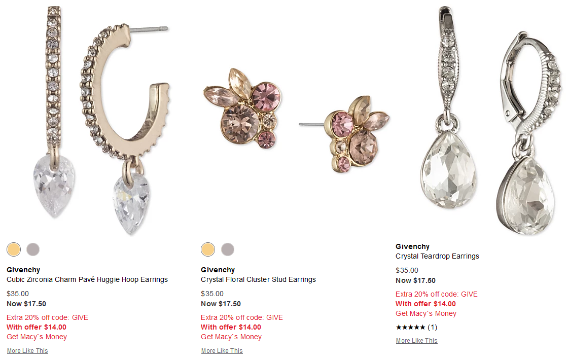 Macy's Sale | Big Savings + Extra 20% off! Givenchy Jewelry as low as $14  (reg. $35) | Living Rich With Coupons®
