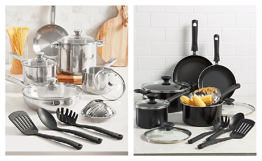 Tools of the Trade Stainless Steel or Nonstick 13Pc. Cookware Set only