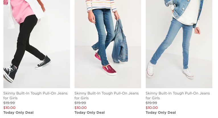 Old navy $10 jeans sale sale