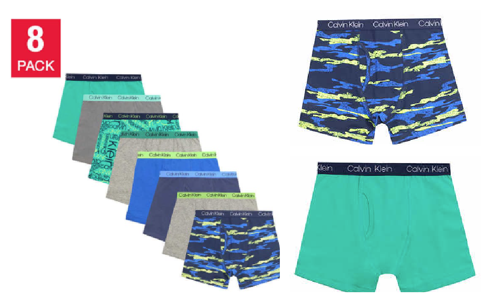 Calvin Klein Youth Boxer Brief, 8-pack $12.99 (Reg. $19.99) at Costco