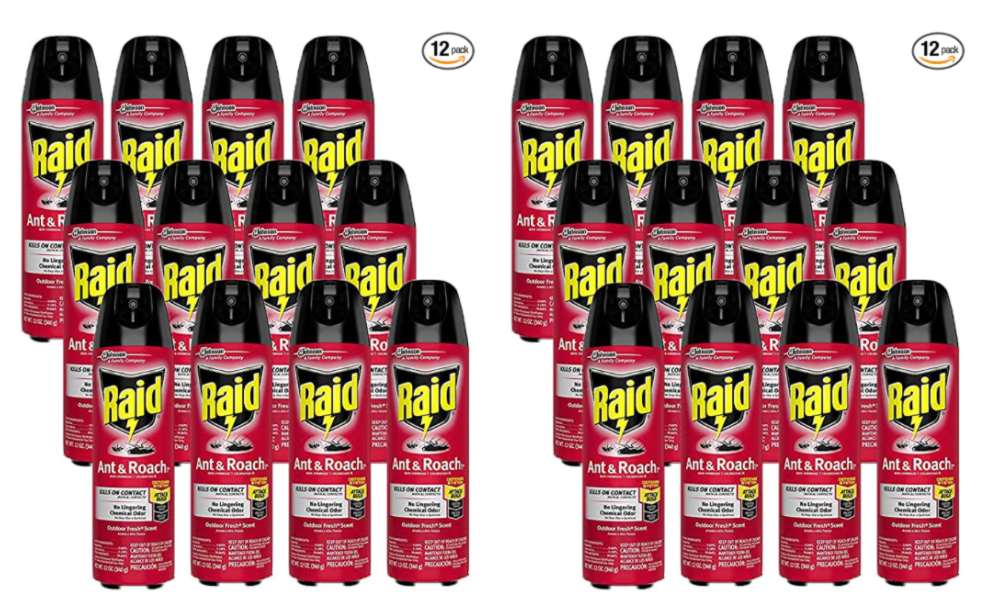 74% Off Raid Ant &amp; Roach Killer Spray for Listed Bugs, Insect, Spider ...