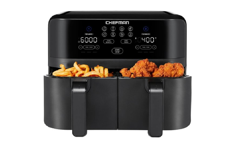 Chefman TurboFry Digital Touch 9-Qt. Dual-Basket Air Fryer