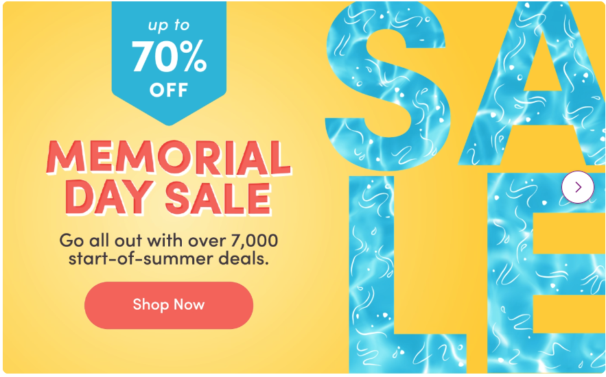 Wayfair Memorial Day Sale Printable Ad + 10 off! Living Rich With