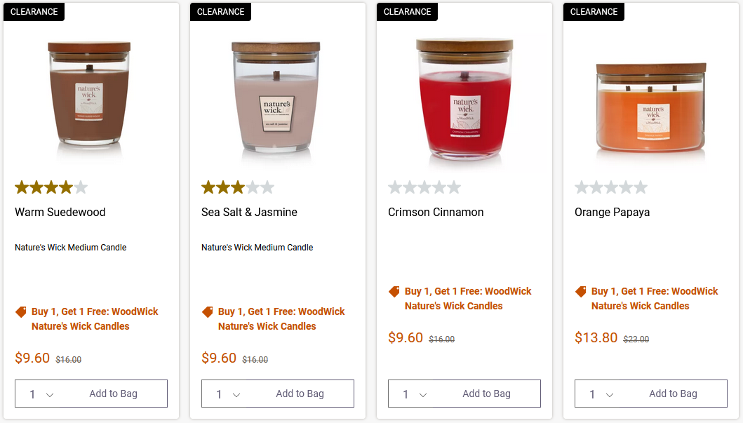 Yankee Candle WoodWick Candles 40 Off + BOGO Free (Reg. up to 23
