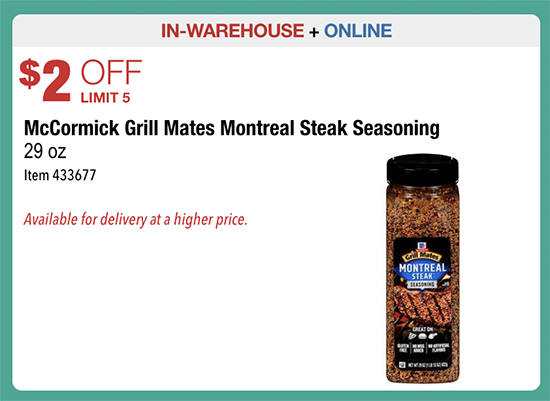 McCormick Montreal Steak Seasoning, 29 oz.