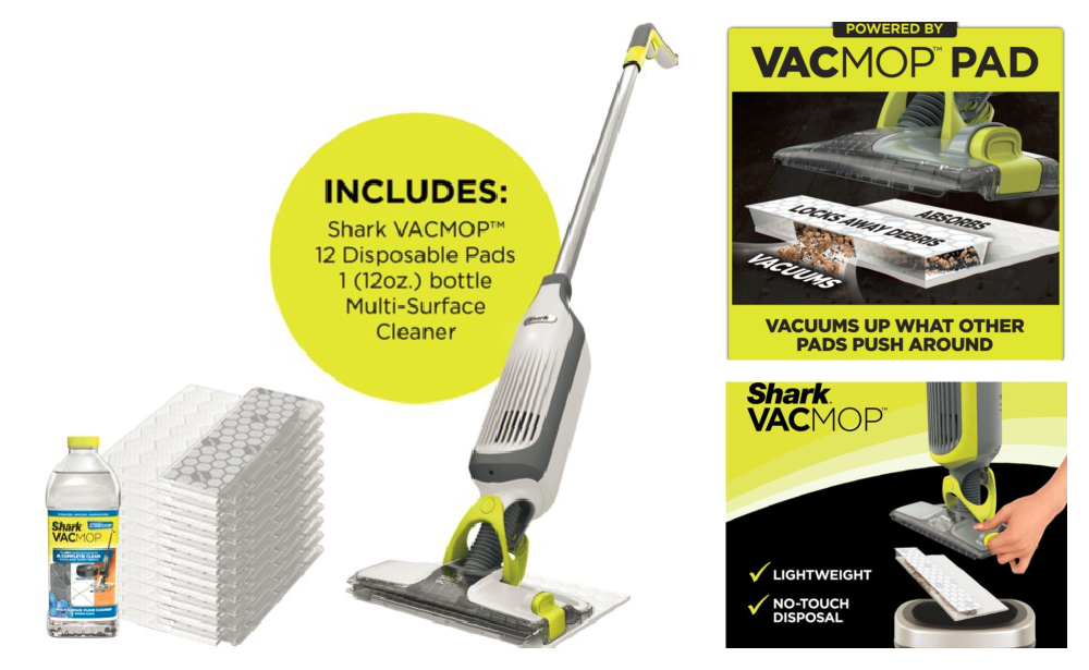 Shark VACMOP™ Cordless Hard Floor Vacuum Mop with Disposable VACMOP