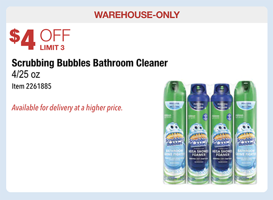 Scrubbing Bubbles Mega Shower Foamer Aerosol, Rainshower (20 oz., 3 ct.) -  Sam's Club