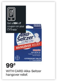 FREE Alka-Seltzer Hangover Relief 4 ct. at CVS | Just Use Your Phone ...