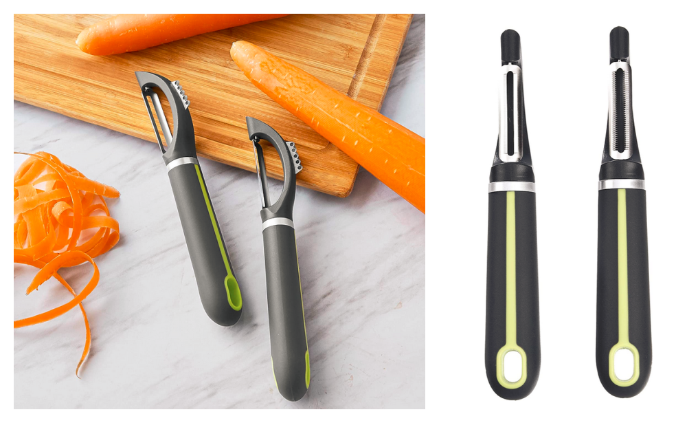 72 Off Amazon Basics 2Piece Peeler Set, Soft Grip Handle, Grey and