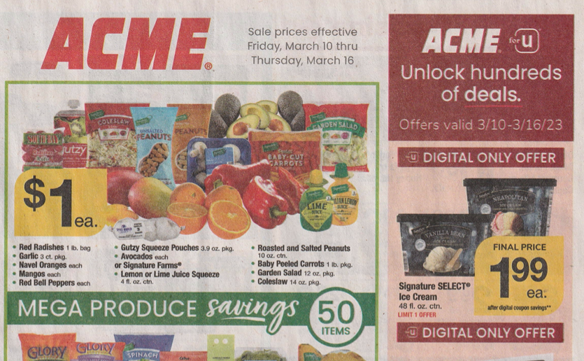 Acme Ad for the Week of 3/10/23 Living Rich With Coupons®
