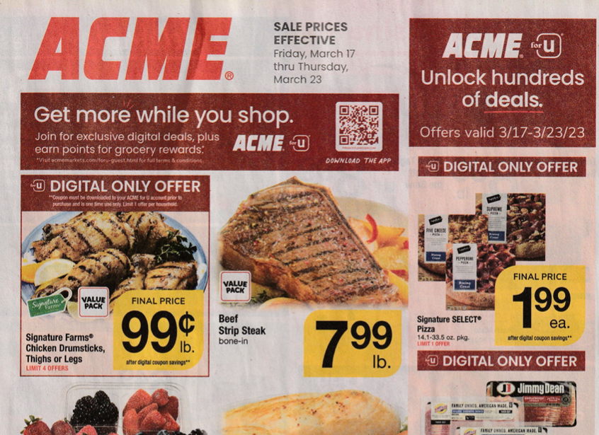 Acme Ad for the Week of 3/17/23 Living Rich With Coupons®