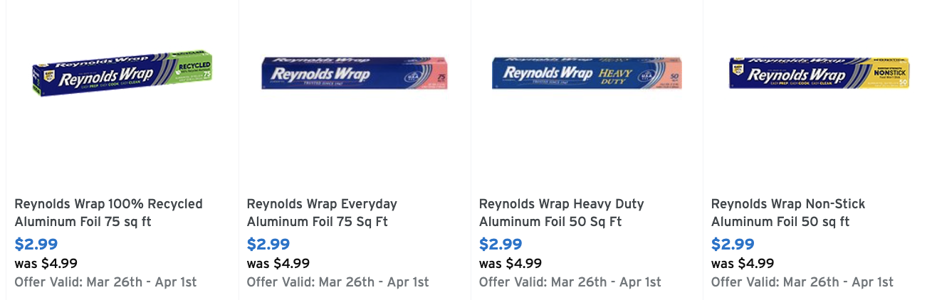 Reynolds Wrap Aluminum Foil 50-75 sq. ft. Only $2.99 at ShopRite! {No ...