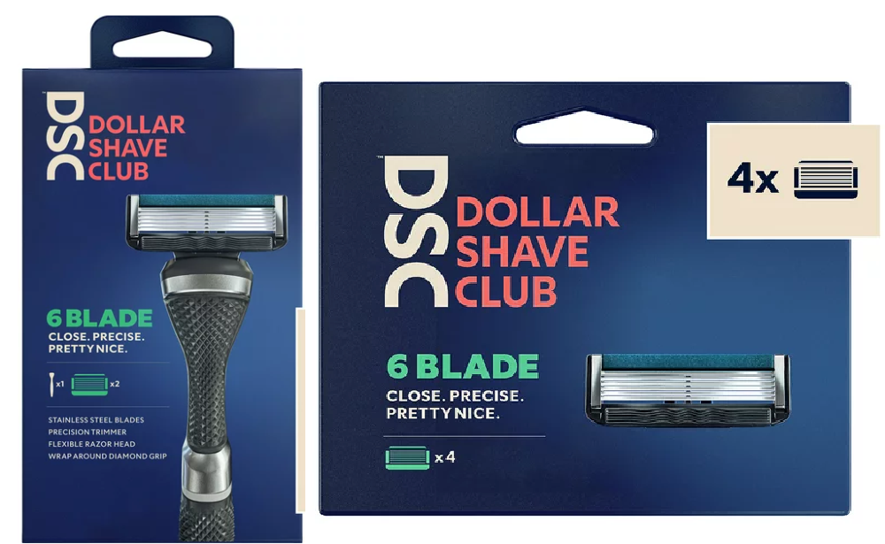 Dollar Shave Club 6-Blade Razor Starter Set - 1 Handle