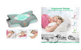 73% off ELVIROS Cervical Memory Foam Pillow at Amazon
