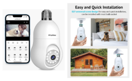 60% Off LaView 4MP Bulb Security Camera 2.4GHz,360° 2K