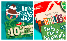 Buy $50 in Gift Cards Get Two FREE $10 E-Bonus Cards Today Only at Chili's!