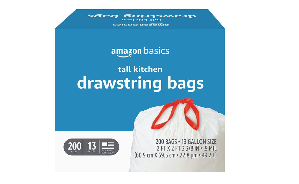 Stock up on  brand Drawstring Trash Bags: 200-pack from $16 Prime  shipped (20% off)