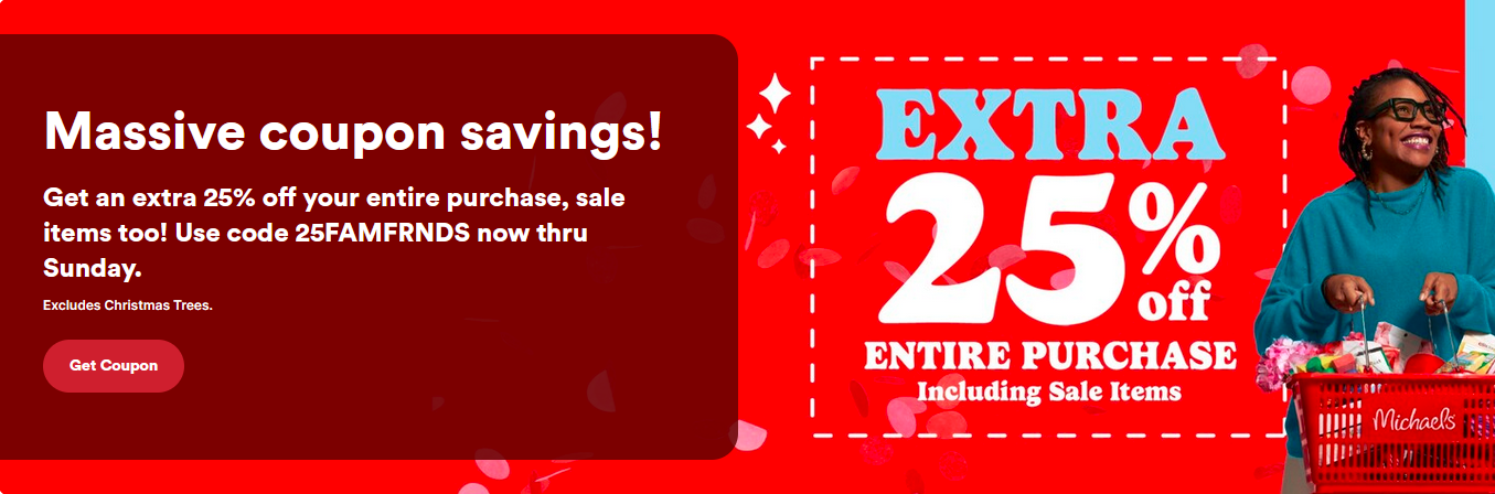 Michaels: 25% Off Regular Price Purchases (In-Store & Online) - TODAY ONLY