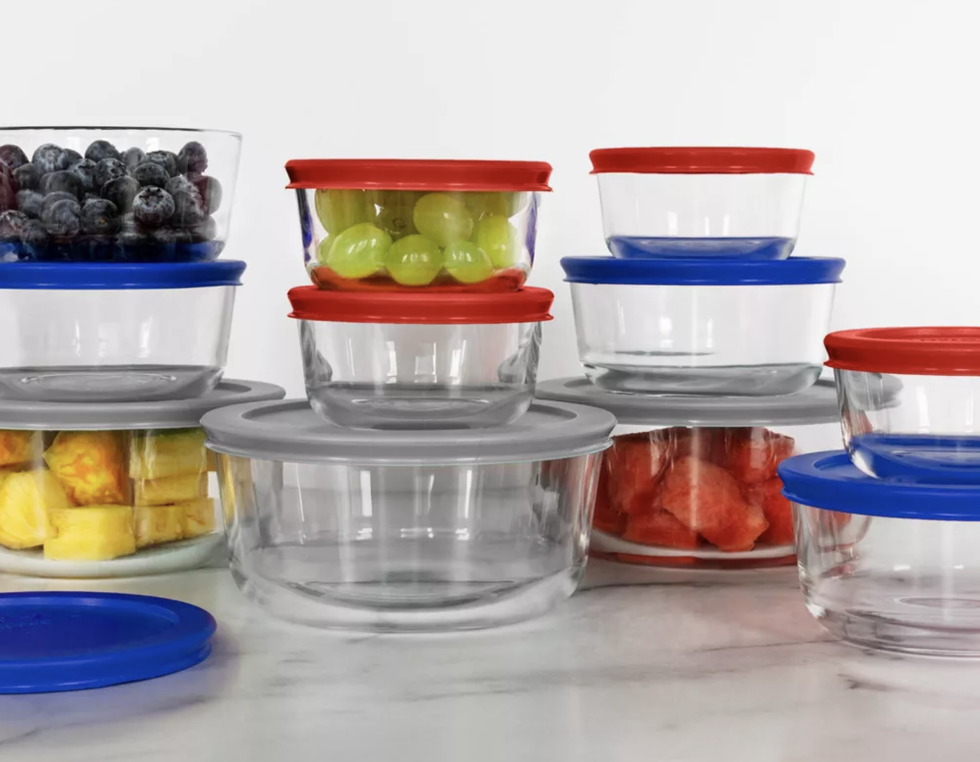 Pyrex 22pc Glass Food Storage Container Set for sale online