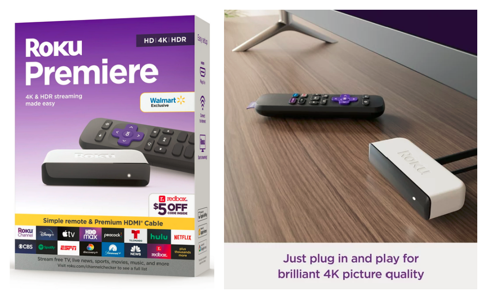 Walmart Black Friday | Roku Premiere 4K/HDR Streaming Media Player just $19 (reg. $34.99 ...