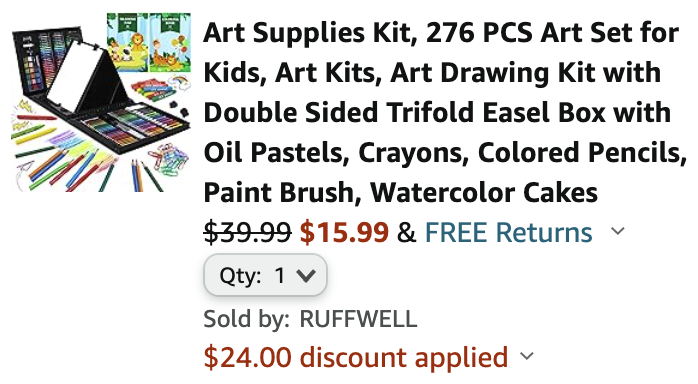 Art Supplies Kit, 276 PCS Art Set for Kids, Art Kits, Art Drawing