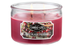60% Off Candle-lite Scented Juicy Black Cherries 10oz. 3-Wick Aromatherapy Candle at Amazon