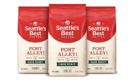 Stock Up Price! 62% Off Seattle's Best Coffee Post Alley Blend Dark Roast Ground Coffee | 12 Ounce Bags (Pack of 3) at Amazon