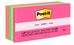 69% off Post-it Notes, 3 in x 5 in, 5 Pads at Amazon