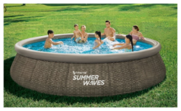 Summer Waves 15 ft Dark Double Rattan Quick Set Pool $88 (Reg. $199) at Walmart!