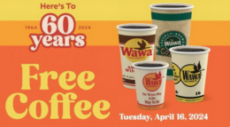 Free Hot Coffee at Wawa for Their 60th Anniversary!